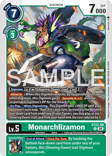 Image for Monarchlizamon [ST23-08 R] - Digimon Card Game