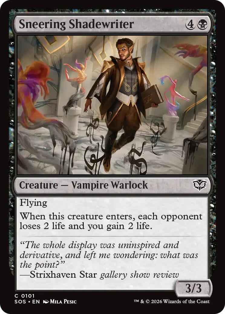 Image for Sneering Shadewriter [101] - Magic: The Gathering