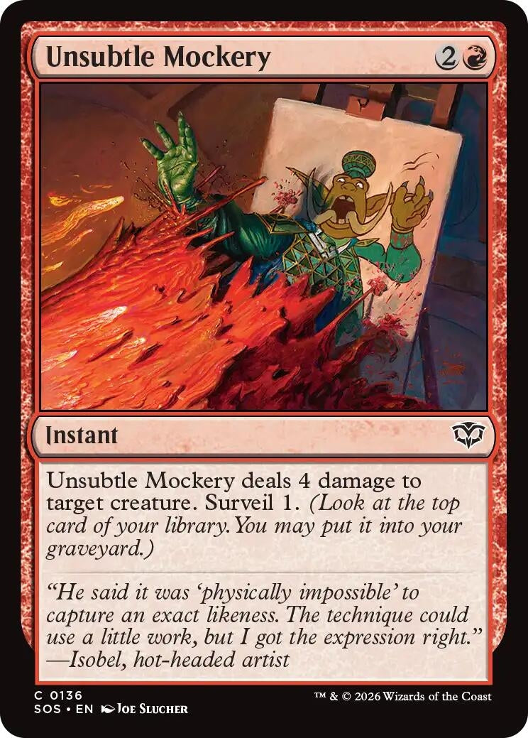 Image for Unsubtle Mockery [136] - Magic: The Gathering
