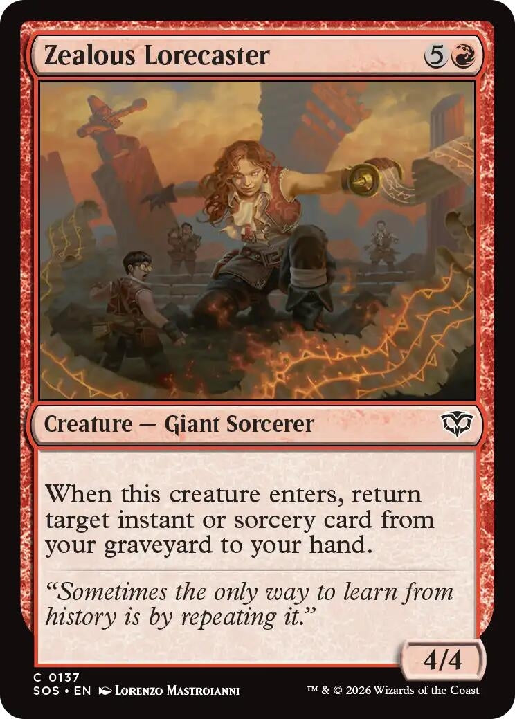 Image for Zealous Lorecaster [137] - Magic: The Gathering