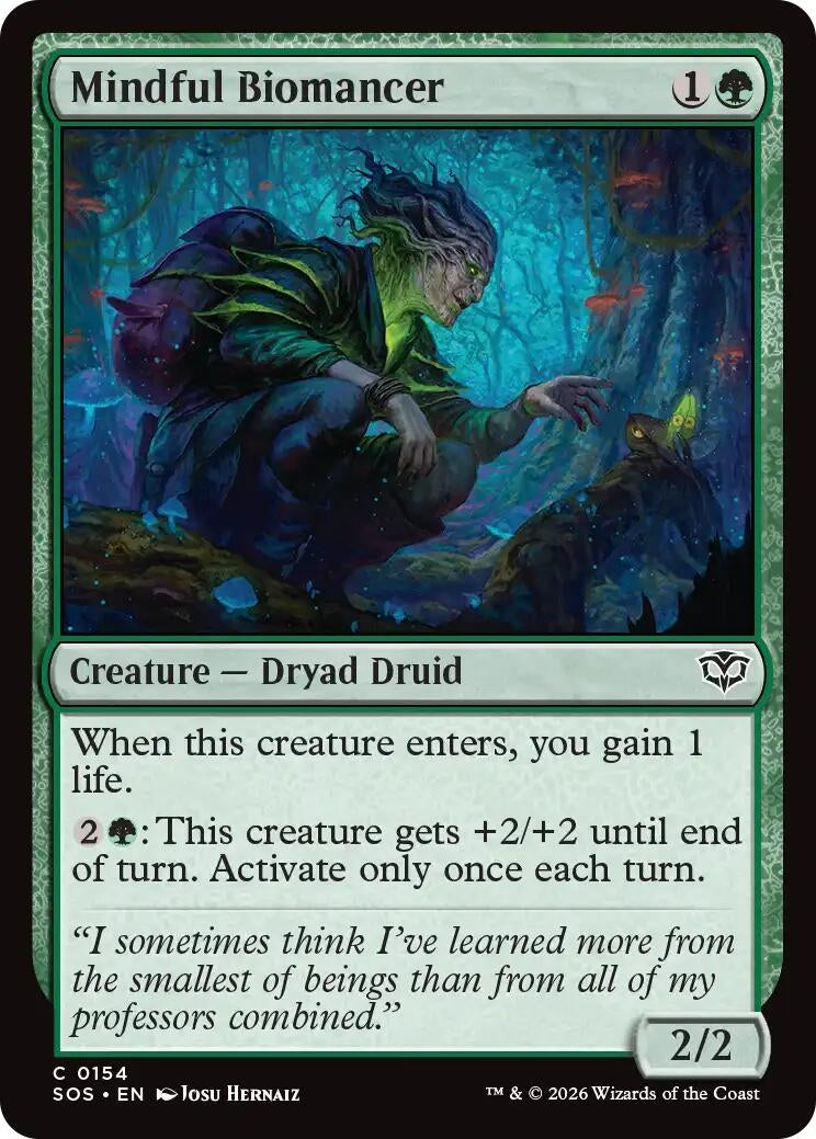 Image for Mindful Biomancer [154] - Magic: The Gathering
