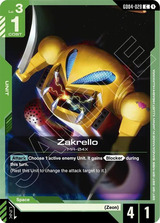 Image for Zakrello [GD04-028] - Gundam Card Game