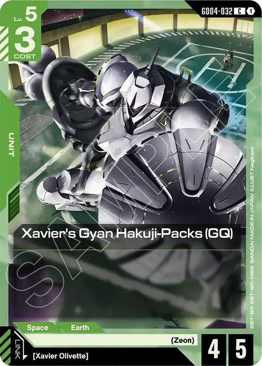 Image for Xavier's Gyan Hakuji-Packs (GQ) [GD04-032] - Gundam Card Game
