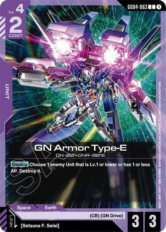 Image for GN Armor Type-E [GD04-063] - Gundam Card Game