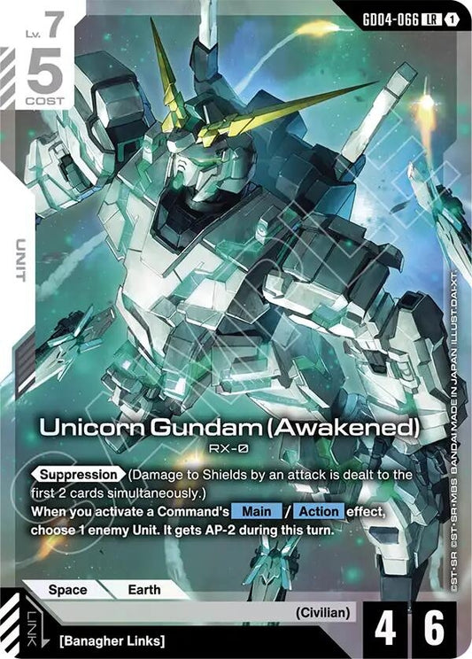 Image for Unicorn Gundam (Awakened) [GD04-066] - Gundam Card Game