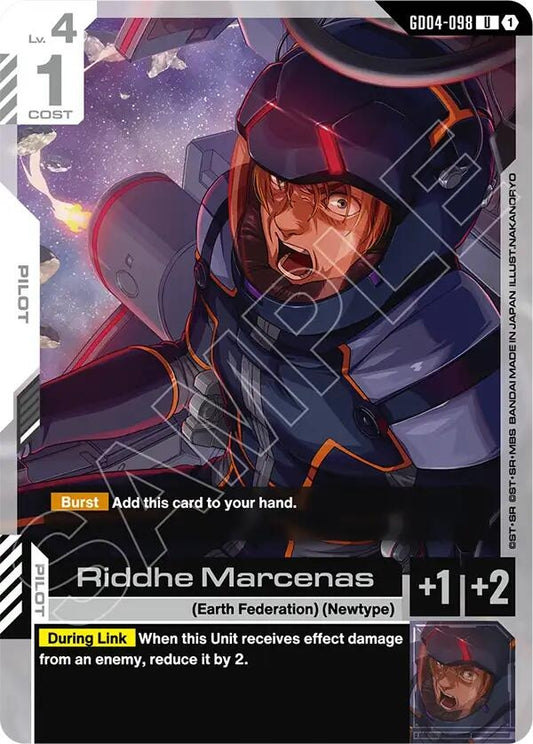 Image for Riddhe Marcenas [GD04-098] - Gundam Card Game