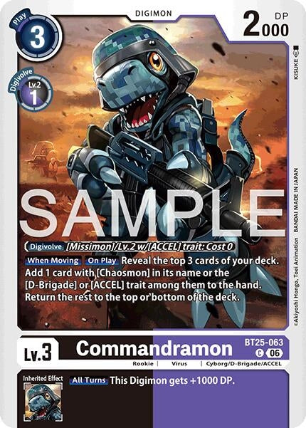 Image for Commandramon [BT25-063 C] - Digimon Card Game