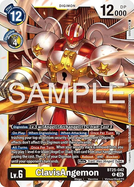 Image for ClavisAngemon [BT25-042 R] - Digimon Card Game