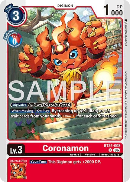 Image for Coronamon [BT25-008 U] - Digimon Card Game