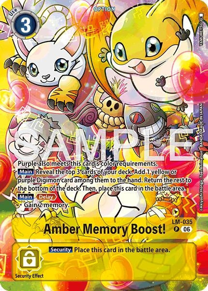Image for Amber Memory Boost! (Alternate Art) [LM-035 P] - Digimon Card Game