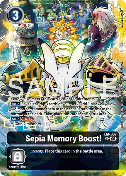 Image for Sepia Memory Boost! (Alternate Art) [LM-037 P] - Digimon Card Game