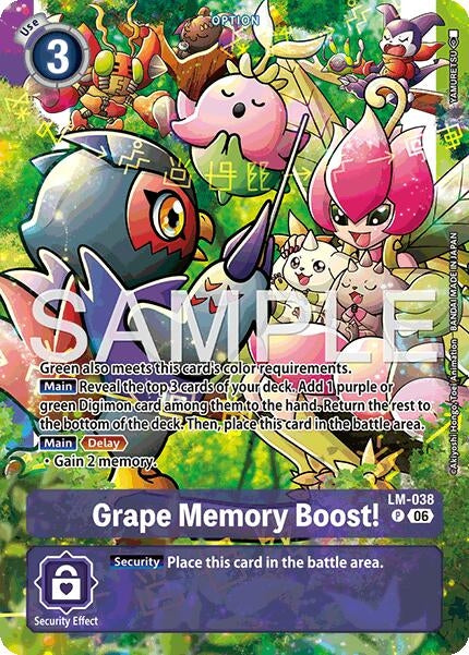 Image for Grape Memory Boost! (Alternate Art) [LM-038 P] - Digimon Card Game