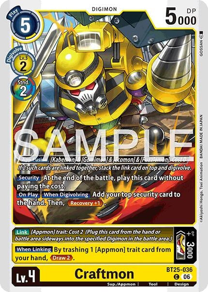Image for Craftmon [BT25-036 C] - Digimon Card Game