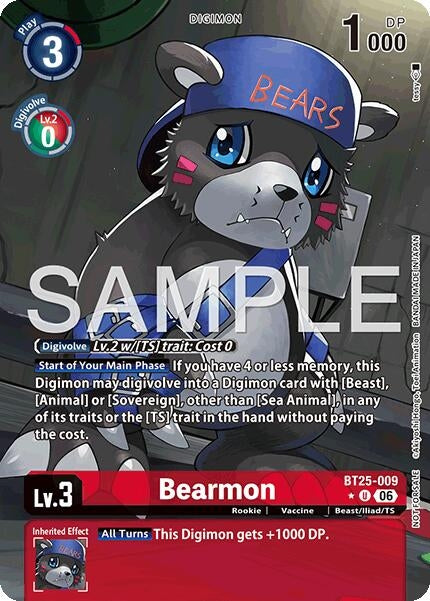 Image for Bearmon - BT25-009 (Full Art) [BT25-009 U] - Digimon Card Game