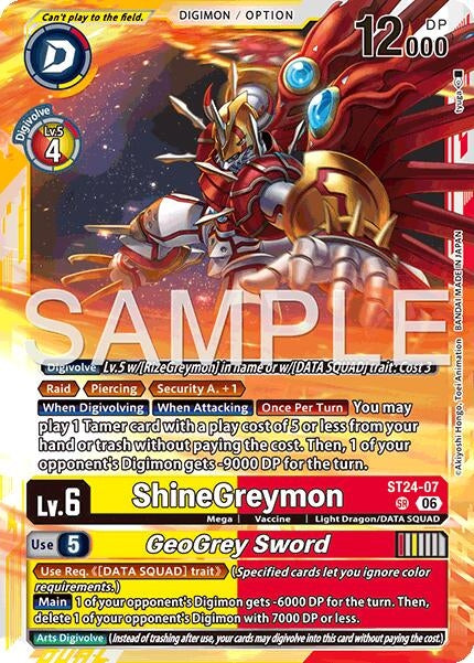 Image for ShineGreymon // GeoGrey Sword [ST24-07 SR] - Digimon Card Game