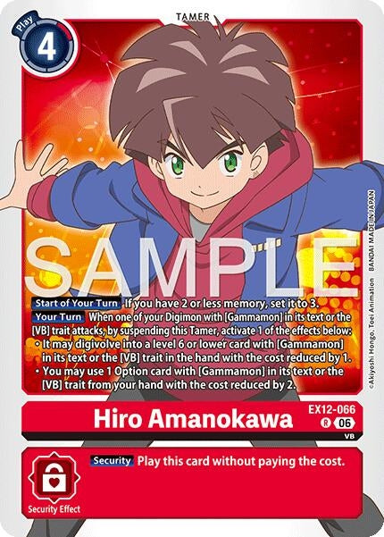 Image for Hiro Amanokawa [EX12-066 R] - Digimon Card Game