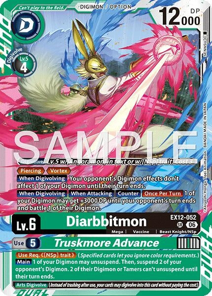 Image for Diarbbitmon // Truskmore Advance [EX12-052 SR] - Digimon Card Game
