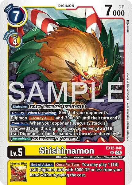Image for Shishimamon [EX12-046 R] - Digimon Card Game