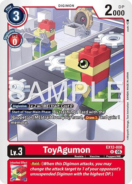 Image for ToyAgumon [EX12-008 R] - Digimon Card Game
