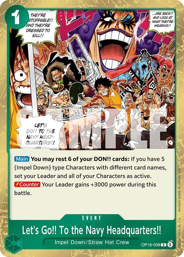 Image for Let's Go!! To the Navy Headquarters.. [OP16-038] - One Piece Card Game