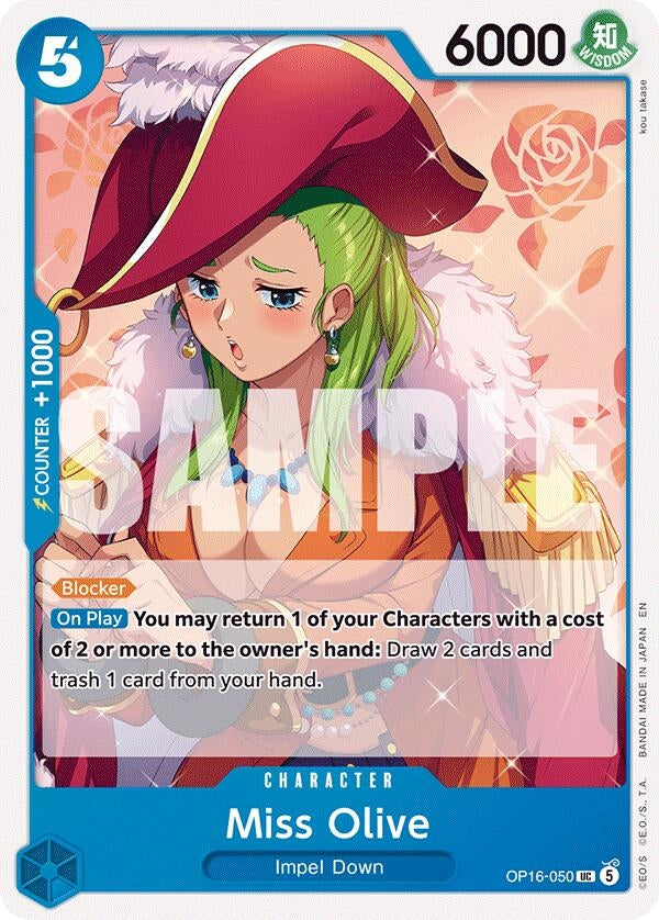 Image for Miss Olive [OP16-050] - One Piece Card Game