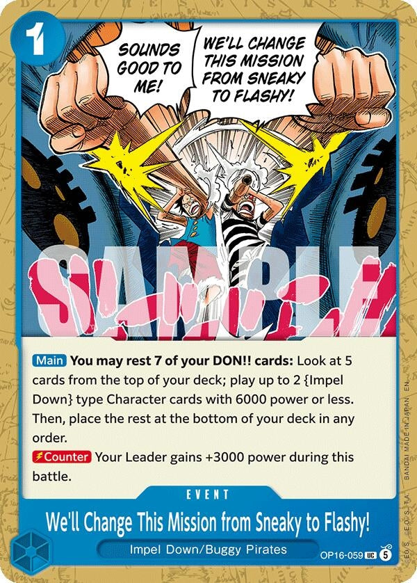 Image for We'll Change This Mission from Sneaky to Flashy! [OP16-059] - One Piece Card Game