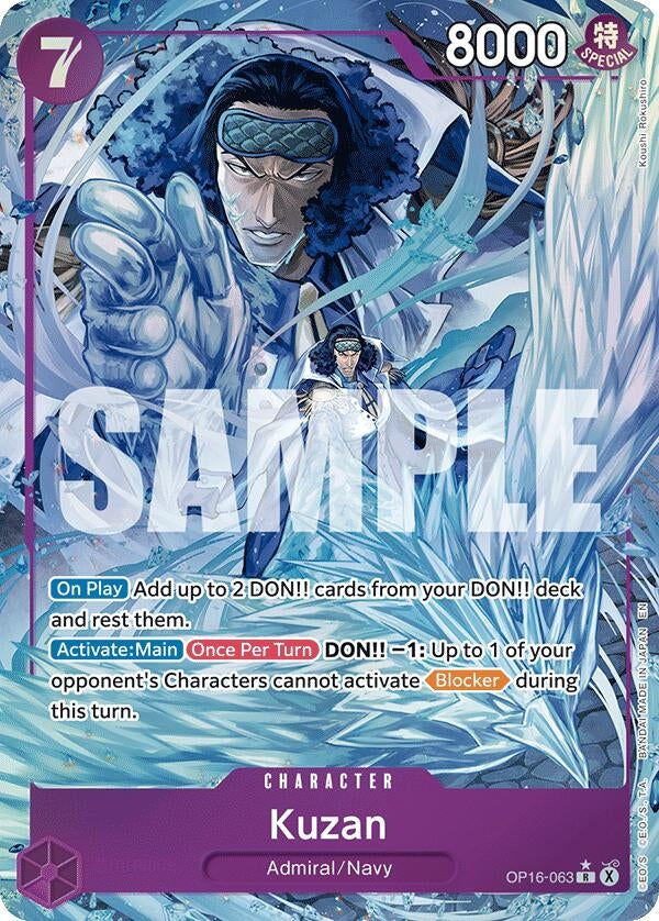 Image for Kuzan (Alternate Art) [OP16-063] - One Piece Card Game