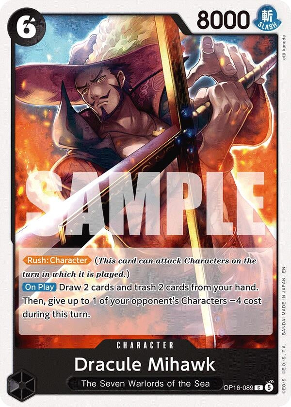 Image for Dracule Mihawk [OP16-089] - One Piece Card Game