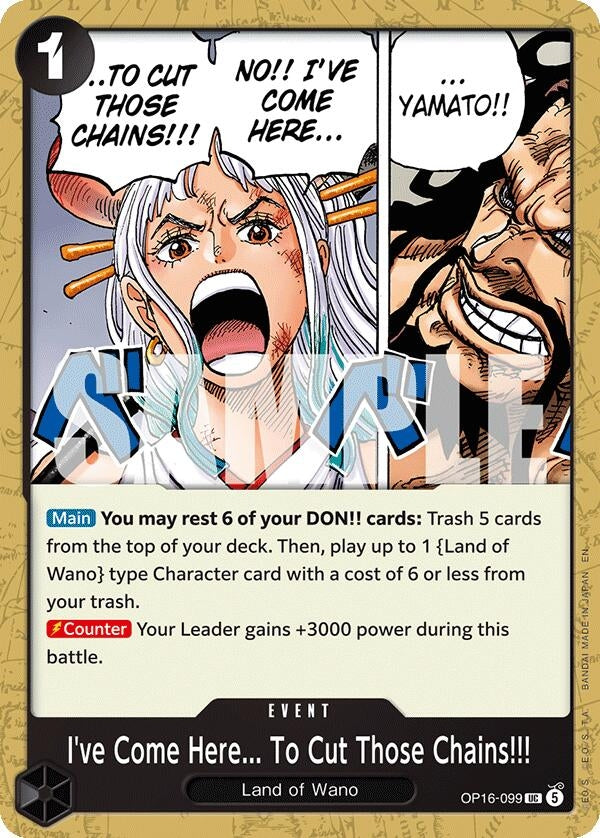 Image for I've Come Here... To Cut Those Chains!!! [OP16-099] - One Piece Card Game