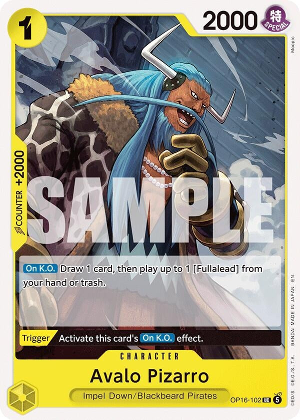 Image for Avalo Pizarro [OP16-102] - One Piece Card Game