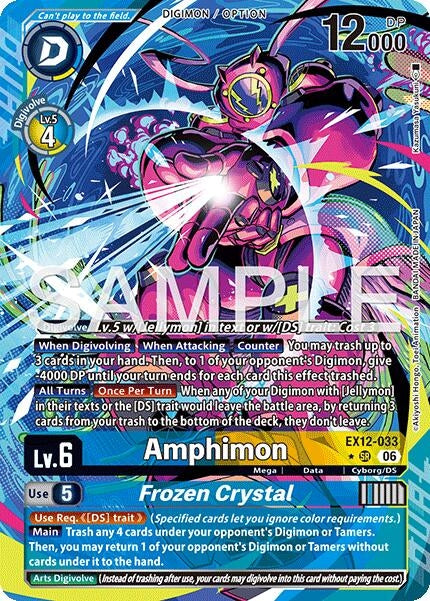 Image for Amphimon // Frozen Crystal [EX12-033 SR] - Digimon Card Game