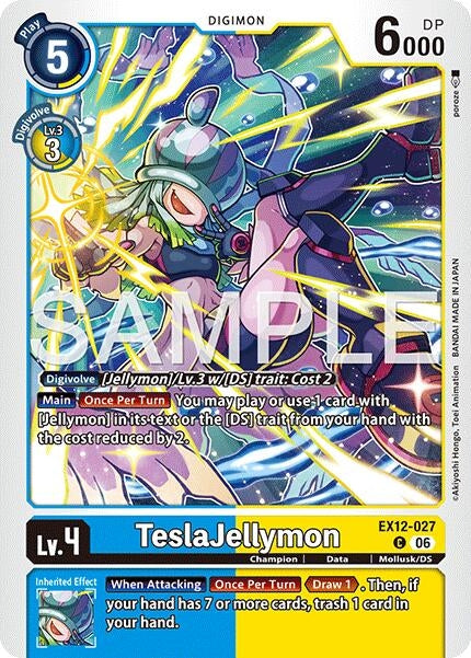 Image for TeslaJellymon [EX12-027 C] - Digimon Card Game