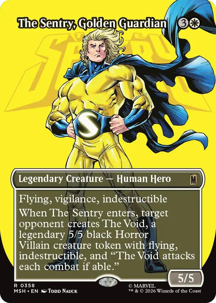 Image for The Sentry, Golden Guardian (Borderless) [358] - Magic: The Gathering