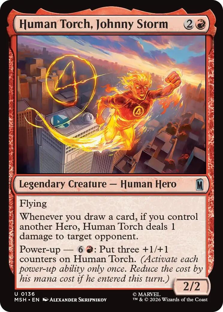 Image for Human Torch, Johnny Storm [136] - Magic: The Gathering