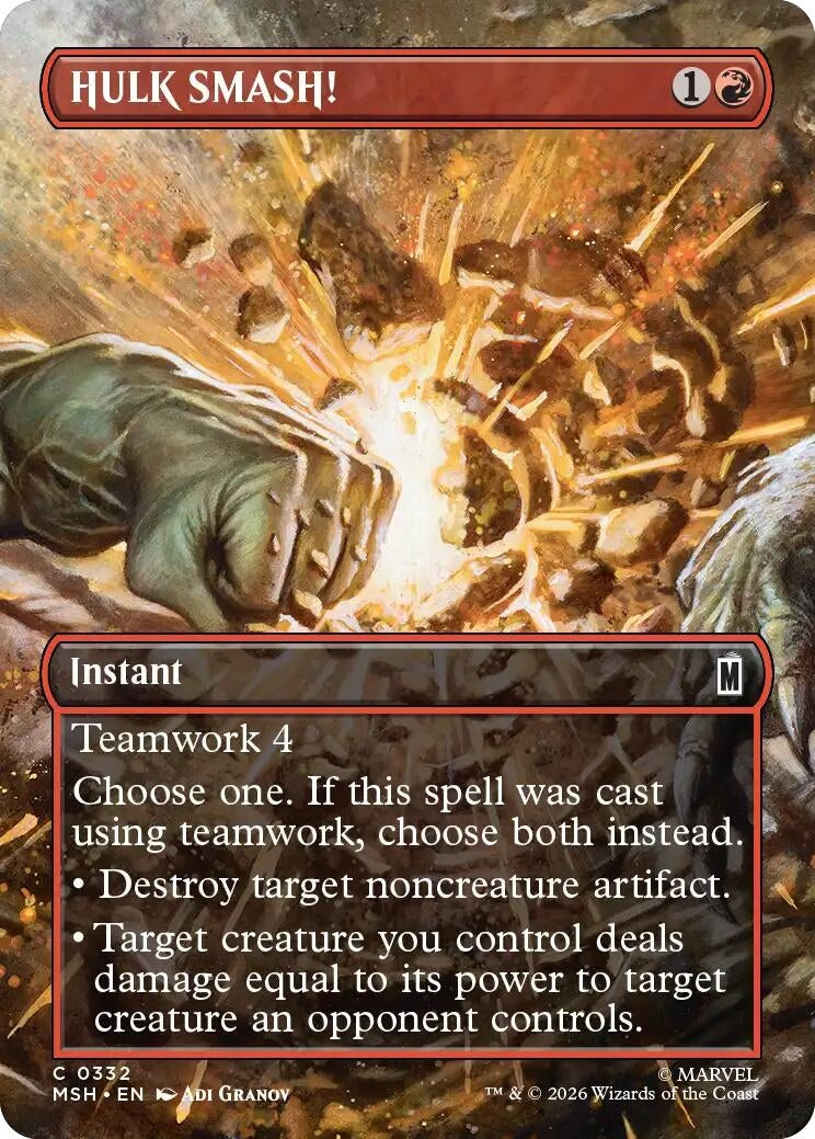 Image for HULK SMASH! (Borderless) [332] - Magic: The Gathering