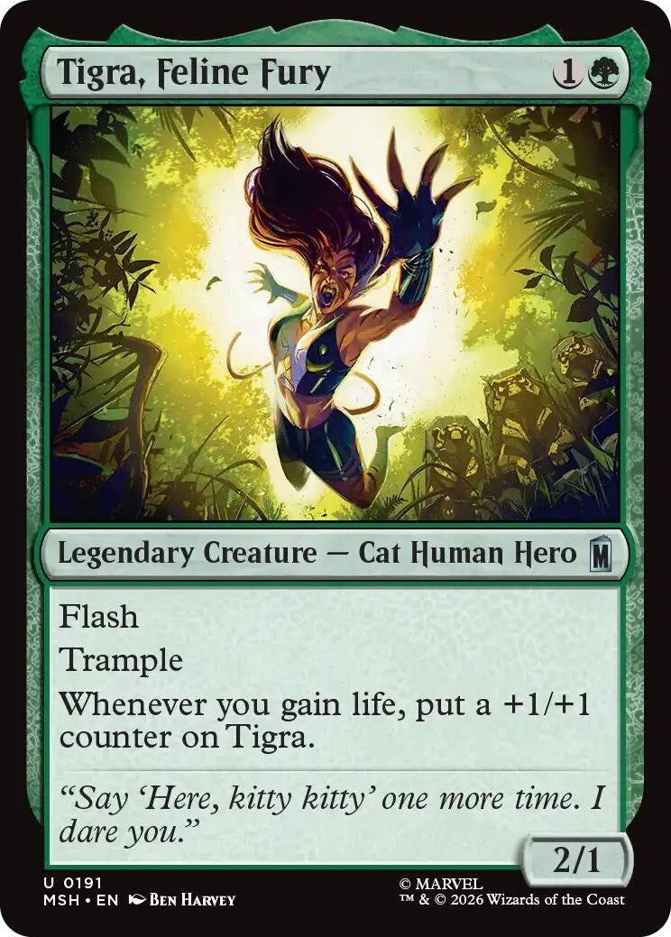Image for Tigra, Feline Fury [191] - Magic: The Gathering