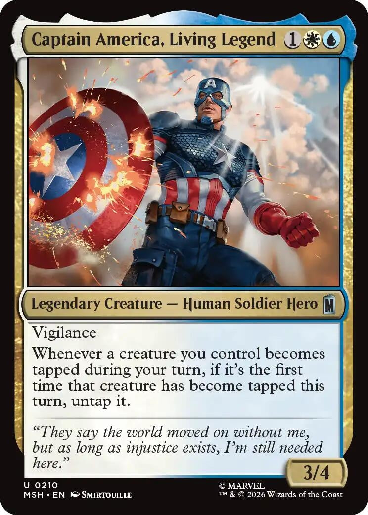 Image for Captain America, Living Legend [210] - Magic: The Gathering