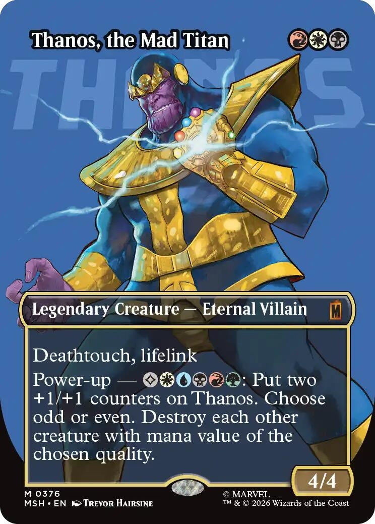 Image for Thanos, the Mad Titan (Borderless) (0367) [376] - Magic: The Gathering