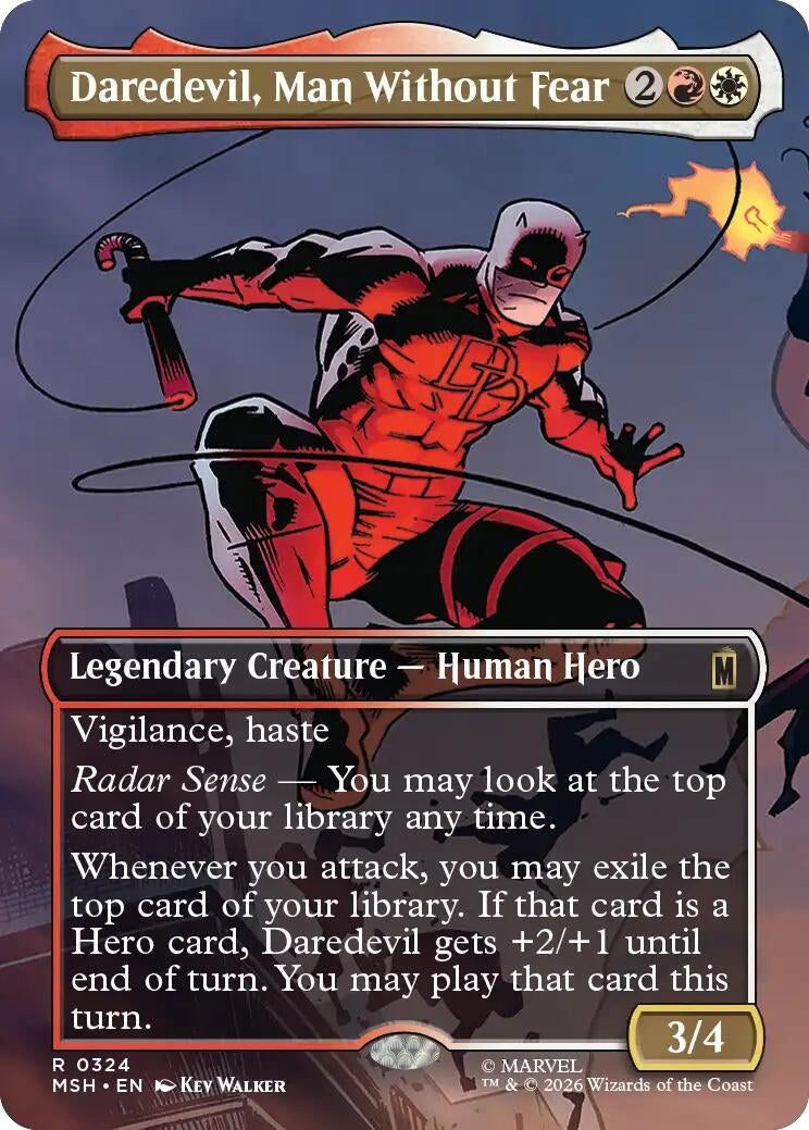 Image for Daredevil, Man Without Fear (Borderless) (0324) [324] - Magic: The Gathering