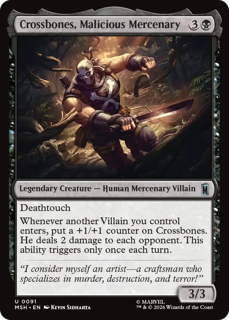 Image for Crossbones, Malicious Mercenary [91] - Magic: The Gathering