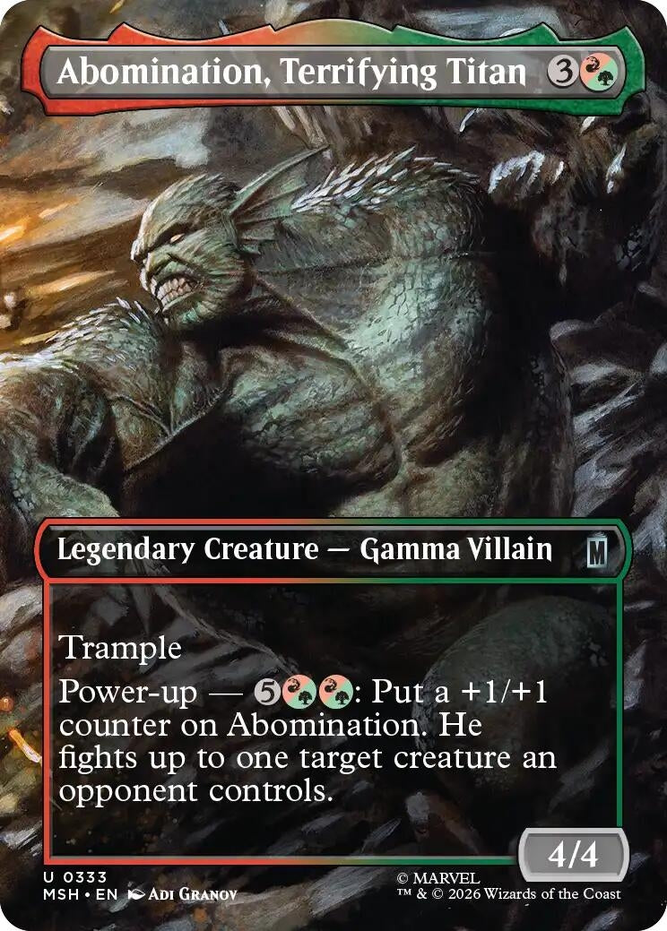 Image for Abomination, Terrifying Titan (Borderless) [333] - Magic: The Gathering