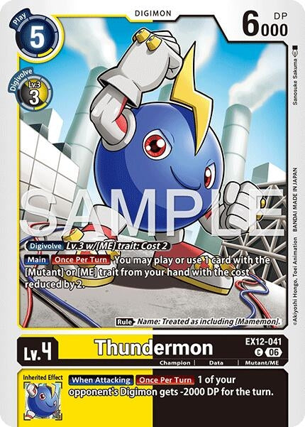 Image for Thundermon [EX12-041 C] - Digimon Card Game