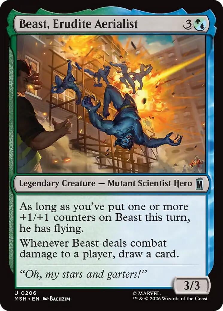Image for Beast, Erudite Aerialist [206] - Magic: The Gathering