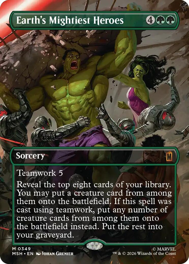 Image for Earth's Mightiest Heroes (Borderless) [349] - Magic: The Gathering