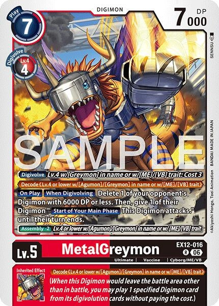 Image for MetalGreymon [EX12-016 R] - Digimon Card Game