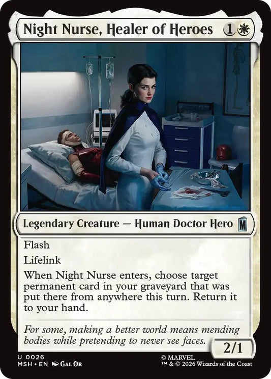 Image for Night Nurse, Healer of Heroes [26] - Magic: The Gathering