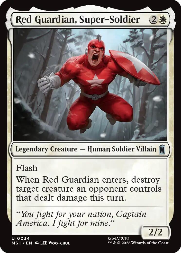 Image for Red Guardian, Super-Soldier [34] - Magic: The Gathering