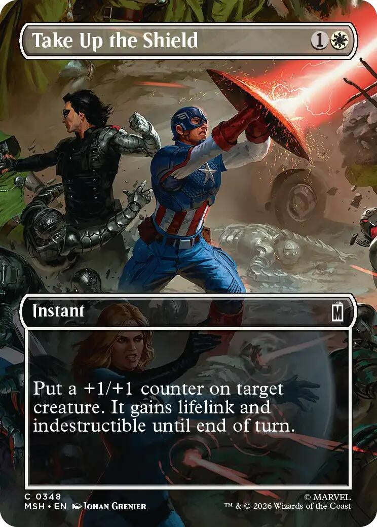 Image for Take Up the Shield (Borderless) [348] - Magic: The Gathering