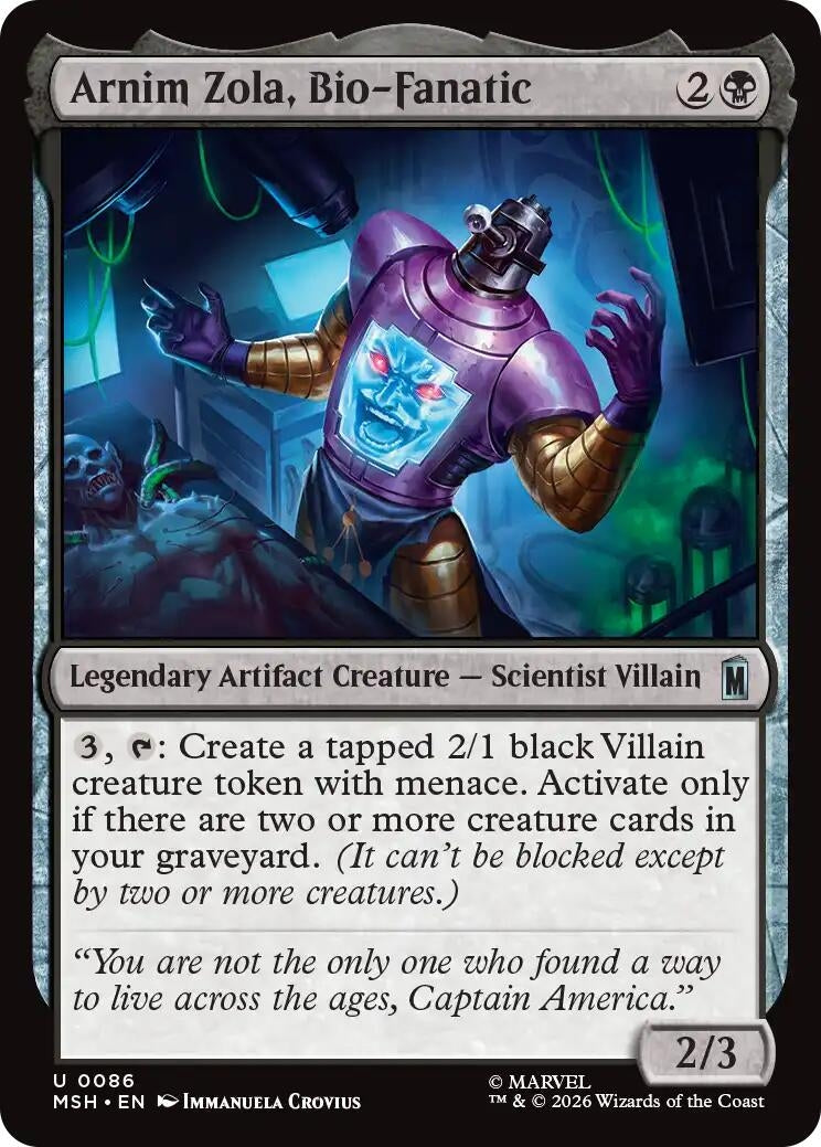 Image for Arnim Zola, Bio-Fanatic [86] - Magic: The Gathering