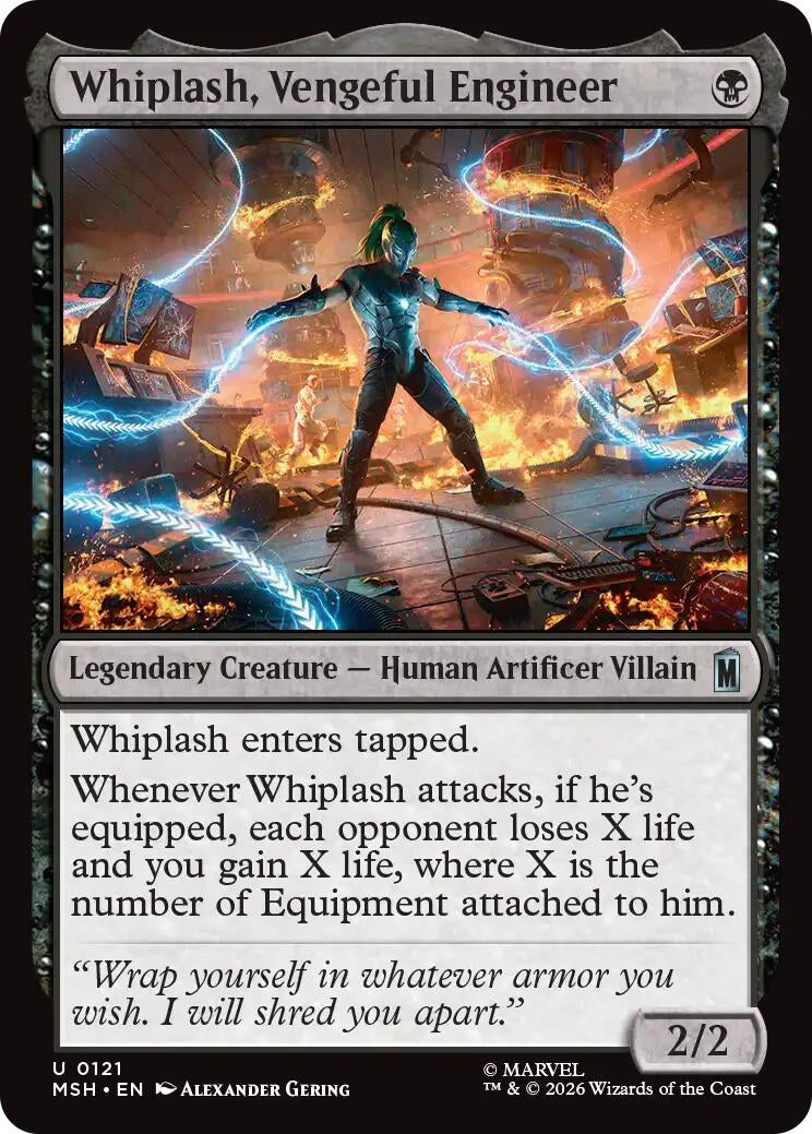Image for Whiplash, Vengeful Engineer [121] - Magic: The Gathering
